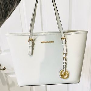 Michael Kors white mini tote